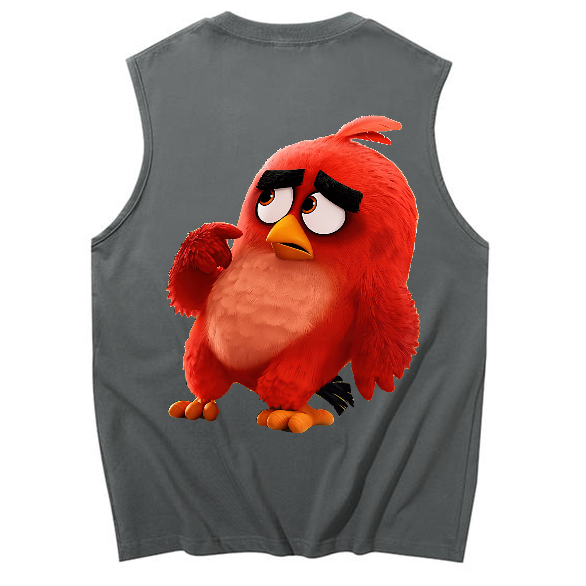 （画像用） Angry Birds アングリーバード コットン100％タンクトップ（背面プリント）